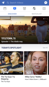 Facebook watch tab